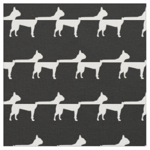 Tissu Boston Terrier Chien Silhouette Animal