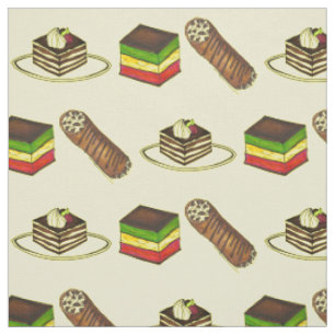 Tissu Boulangerie italienne Pâtisserie Tiramisu Drapeau