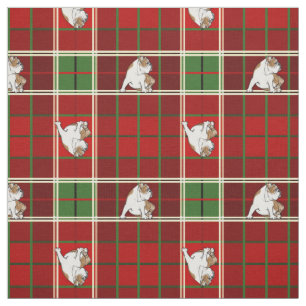 Tissu Bouledogue rouge de tartan