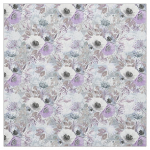Tissu Bouquet d'anémones délicat.
