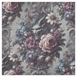 Tissu Bouquet de Baphomet - Carreaux de déclaration goth