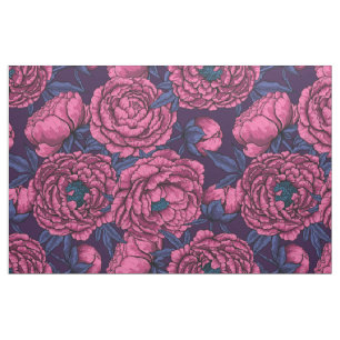 Tissu Bouquet de galets roses