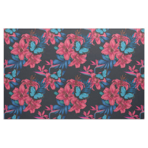 Tissu Bouquet tropical