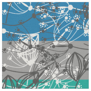 Tissu Branche feuille Abstraite rétro petites fleurs flo