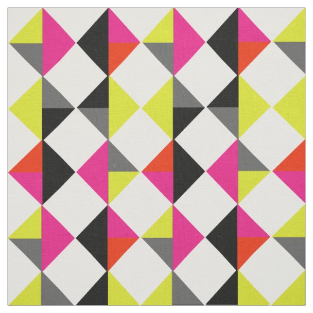 Tissu Bright Colorful Moderne Diamant Géométrique Motif (Échantillon)