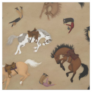 Tissu Broncs et cowboys (grande échelle)