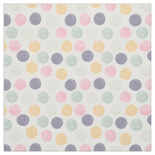 Tissu brosse artistique pastel polka dot