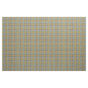 Tissu Brown Motif Carré de tarte vert jaune bleu
