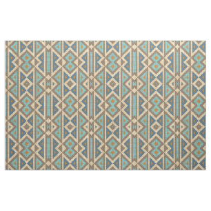Tissu Brown Orange Turquoise Turquoise Eclectique Ethniq