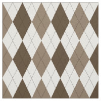 Brown | Suede | Motif de Jacquard de diamant blanc
