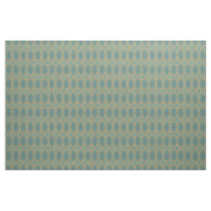 Tissu Brown Turquoise Bleu Vert Taupe Beige Ethnique