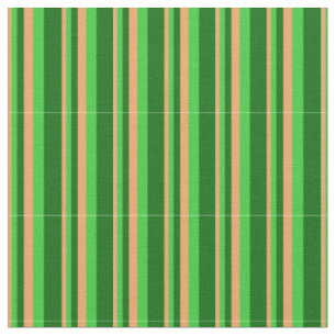 Tissu Brown, vert citron et Motif vert foncé
