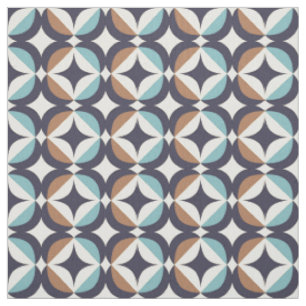 Tissu Brun moderne de la moitié du siècle et motif