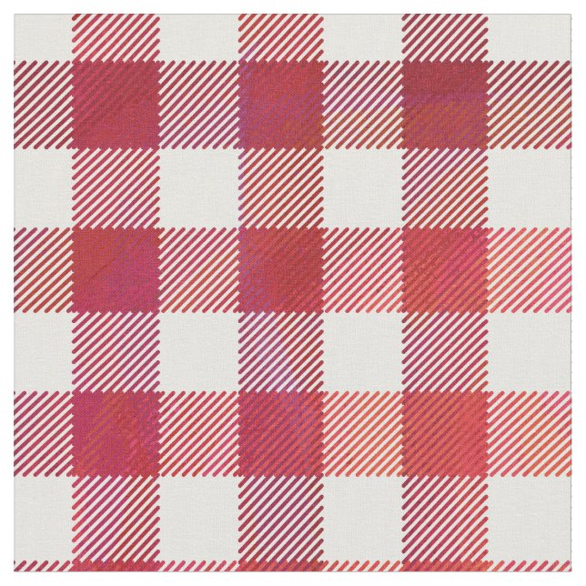 Tissu Buffalo plaid rouge et blanc (Fermer)