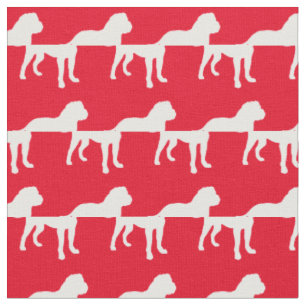 Tissu Bull Mastiff Chien Silhouette Animal Bullmastiff R