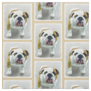 Tissu Bulldog Painting - Cute Original Dog Art