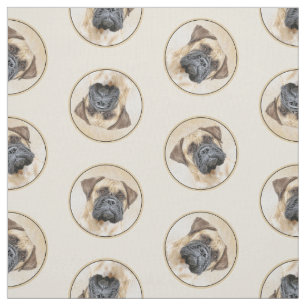 Tissu Bullmastiff Peinture Fawn Red Sable mignon Chien A