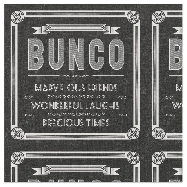 Tissu Bunco Fabric - Typographie Vintage (Fermer)
