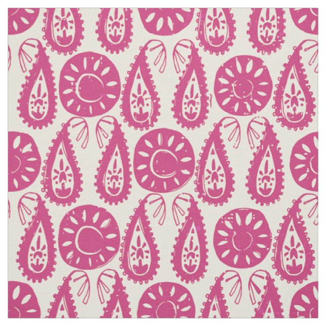 Tissu cachemire en ivoire rose (Échantillon)