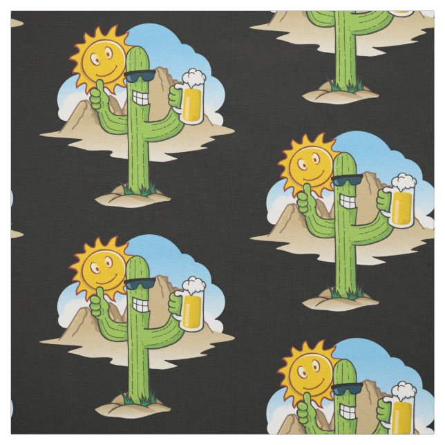 Tissu Cactus avec bière (Échantillon)