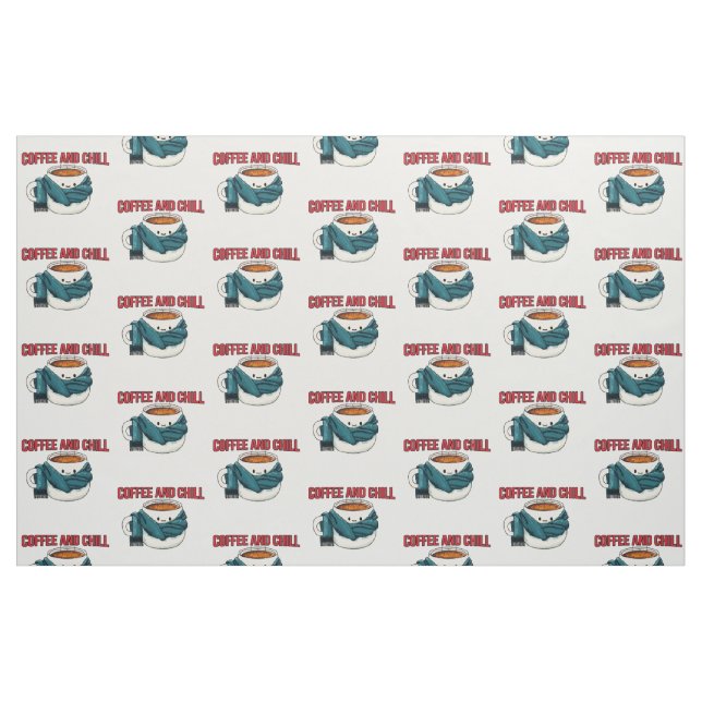 Tissu Café Et Refroidissement (Fat Quarter)