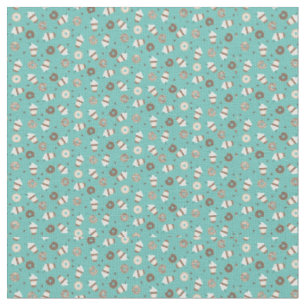 Tissu Café Frappuccino Motif de beignets