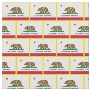 Tissu California Flag & America State Fabric/USA