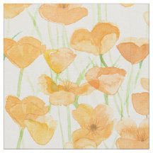 California Poppy Wildflowers Watercolor Floral