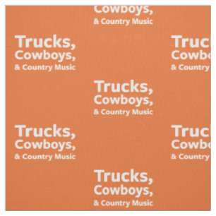 Tissu Camions, cowboys et musique country