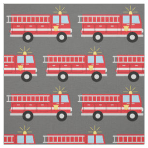 Tissu Camions de pompiers Véhicules pour enfants moins j