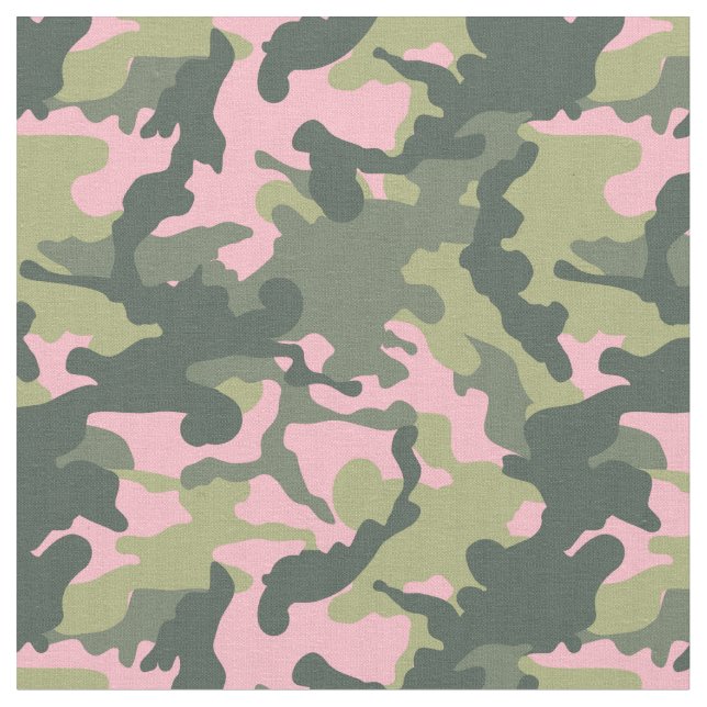 Tissu Camo rose et vert (Fermer)