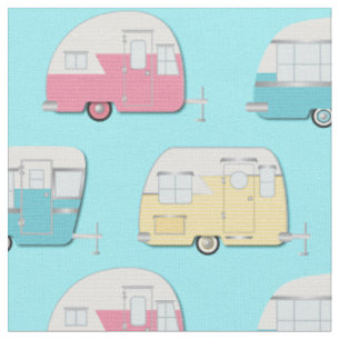 Tissu Camping Vintage RV Retro