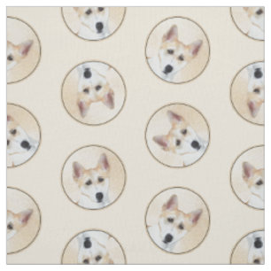 Tissu Canaan Dog Peinture mignonne Original Animal Chien
