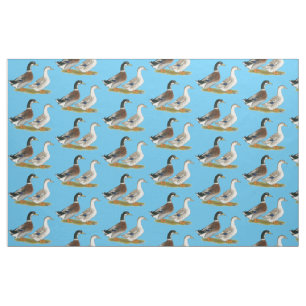 Tissu Canards : Joyeuse Argent