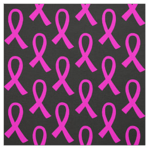Tissu Cancer du sein Motif à ruban rose chaud