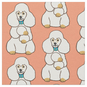 Tissu caniche blanc