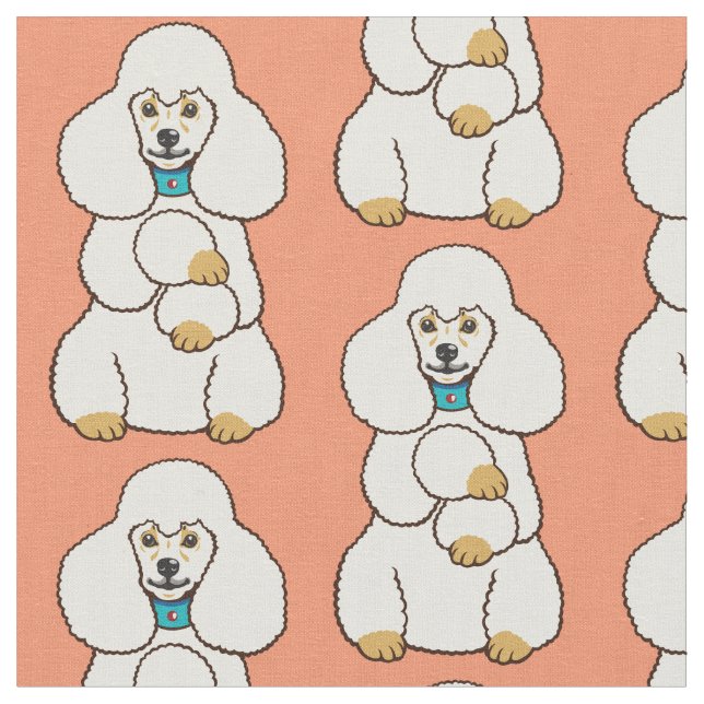 Tissu caniche blanc (Fermer)
