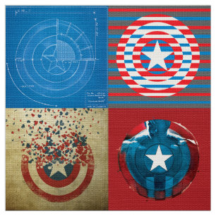 Tissu Captain America 75e anniversaire Patchwork Bouclie
