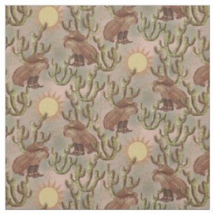 Tissu Capybara Cowboy Jane - faune lunaire