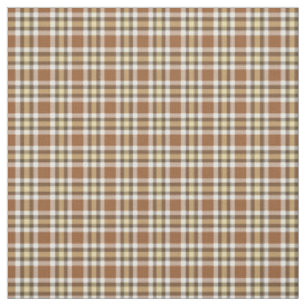 Tissu Caramel Dark Brown Tartan Carré Motif