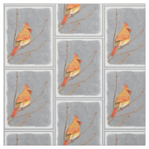 Tissu Cardinal sur la peinture de branche - Art original