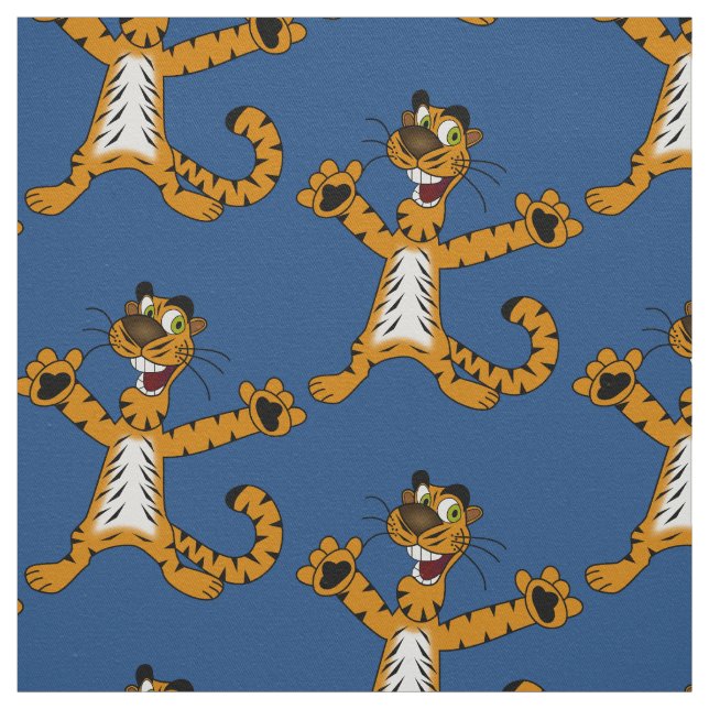 Tissu Caricature de tigre (Échantillon)