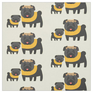 Tissu Carlins noirs