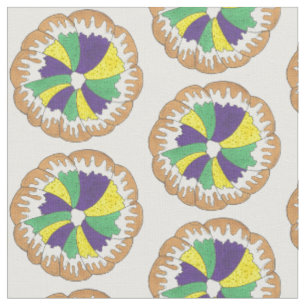 Tissu Carnaval King Cake New Orleans NOLA Mardi Gras