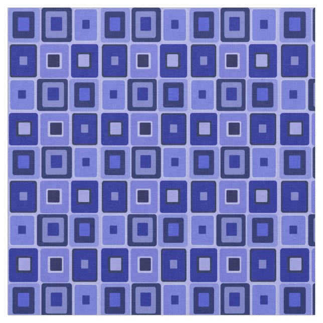 Tissu Carré bleu mod (Fermer)