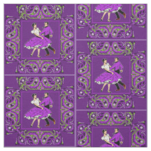 Tissu Carré Danse Couple Violet Et Violet Bandana 2