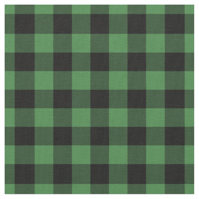 Tissu Carreau Gingham Vert & Noir (Fermer)