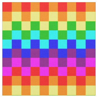 Tissu Carrés arc-en-ciel