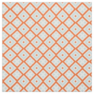 Tissu Carrés de couleur bleu vert pâle orange pâle ve