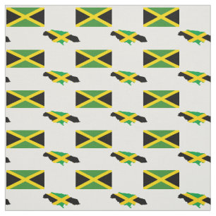 Tissu CARTE JAMAÏCAINE   Drapeau Jamaïque